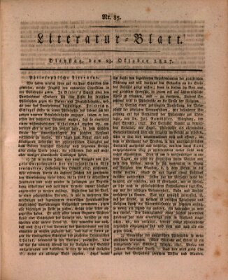 Morgenblatt für gebildete Stände. Literatur-Blatt (Morgenblatt für gebildete Stände) Dienstag 23. Oktober 1827