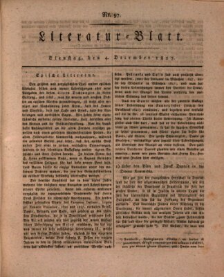 Morgenblatt für gebildete Stände. Literatur-Blatt (Morgenblatt für gebildete Stände) Dienstag 4. Dezember 1827