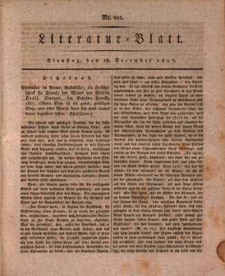 Morgenblatt für gebildete Stände. Literatur-Blatt (Morgenblatt für gebildete Stände) Dienstag 18. Dezember 1827