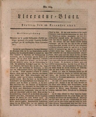 Morgenblatt für gebildete Stände. Literatur-Blatt (Morgenblatt für gebildete Stände) Freitag 28. Dezember 1827