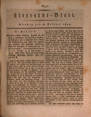 Morgenblatt für gebildete Stände. Literatur-Blatt (Morgenblatt für gebildete Stände) Dienstag 26. Februar 1828