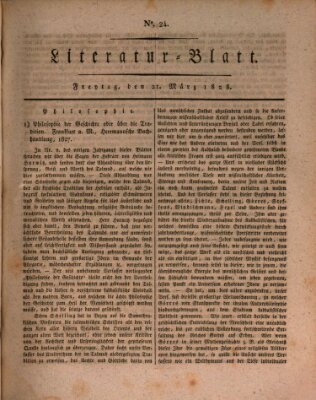 Morgenblatt für gebildete Stände. Literatur-Blatt (Morgenblatt für gebildete Stände) Freitag 21. März 1828