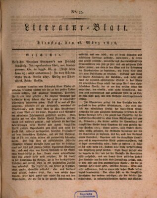 Morgenblatt für gebildete Stände. Literatur-Blatt (Morgenblatt für gebildete Stände) Dienstag 25. März 1828