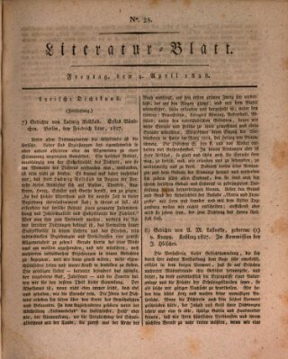 Morgenblatt für gebildete Stände. Literatur-Blatt (Morgenblatt für gebildete Stände) Freitag 4. April 1828