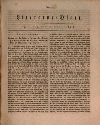 Morgenblatt für gebildete Stände. Literatur-Blatt (Morgenblatt für gebildete Stände) Freitag 18. April 1828