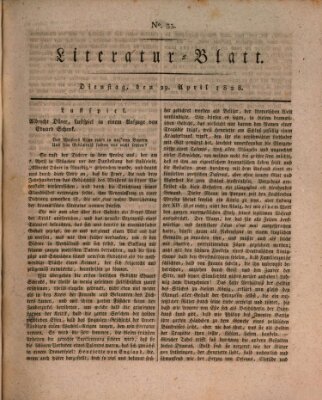 Morgenblatt für gebildete Stände. Literatur-Blatt (Morgenblatt für gebildete Stände) Dienstag 29. April 1828