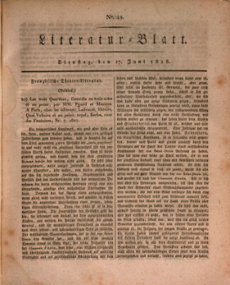 Morgenblatt für gebildete Stände. Literatur-Blatt (Morgenblatt für gebildete Stände) Dienstag 17. Juni 1828