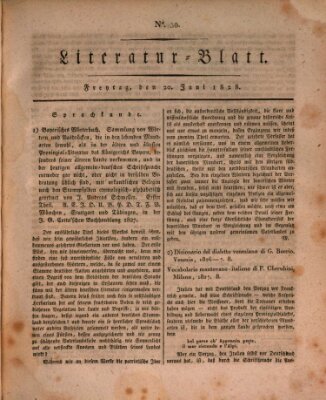 Morgenblatt für gebildete Stände. Literatur-Blatt (Morgenblatt für gebildete Stände) Freitag 20. Juni 1828