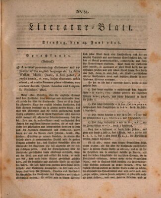 Morgenblatt für gebildete Stände. Literatur-Blatt (Morgenblatt für gebildete Stände) Dienstag 24. Juni 1828