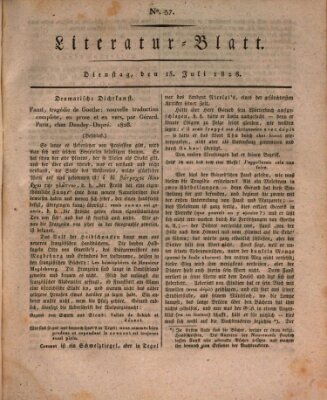 Morgenblatt für gebildete Stände. Literatur-Blatt (Morgenblatt für gebildete Stände) Dienstag 15. Juli 1828