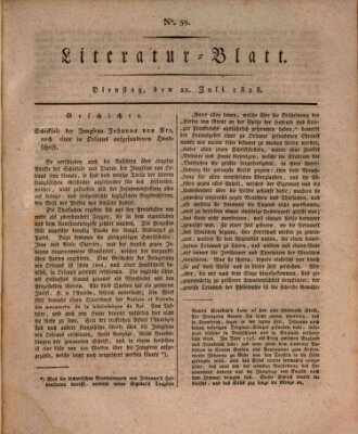 Morgenblatt für gebildete Stände. Literatur-Blatt (Morgenblatt für gebildete Stände) Dienstag 22. Juli 1828