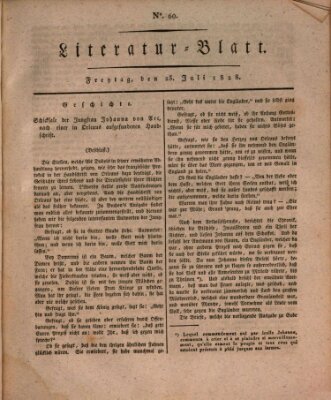 Morgenblatt für gebildete Stände. Literatur-Blatt (Morgenblatt für gebildete Stände) Freitag 25. Juli 1828