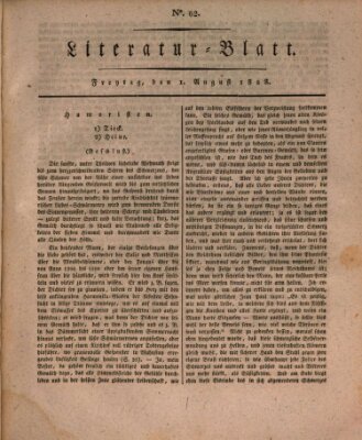 Morgenblatt für gebildete Stände. Literatur-Blatt (Morgenblatt für gebildete Stände) Freitag 1. August 1828