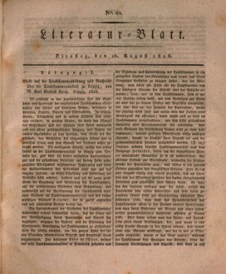 Morgenblatt für gebildete Stände. Literatur-Blatt (Morgenblatt für gebildete Stände) Dienstag 26. August 1828