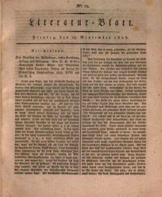 Morgenblatt für gebildete Stände. Literatur-Blatt (Morgenblatt für gebildete Stände) Freitag 19. September 1828