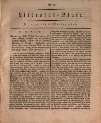 Morgenblatt für gebildete Stände. Literatur-Blatt (Morgenblatt für gebildete Stände) Freitag 3. Oktober 1828