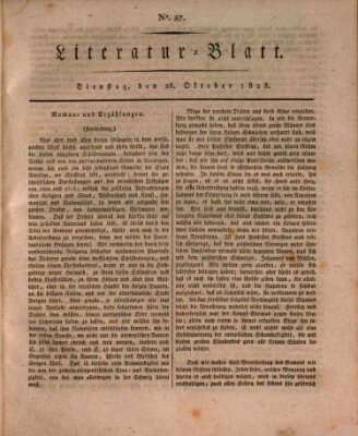 Morgenblatt für gebildete Stände. Literatur-Blatt (Morgenblatt für gebildete Stände) Dienstag 28. Oktober 1828