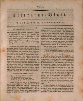 Morgenblatt für gebildete Stände. Literatur-Blatt (Morgenblatt für gebildete Stände) Dienstag 30. Dezember 1828