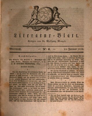 Morgenblatt für gebildete Stände. Literatur-Blatt (Morgenblatt für gebildete Stände) Mittwoch 13. Januar 1830