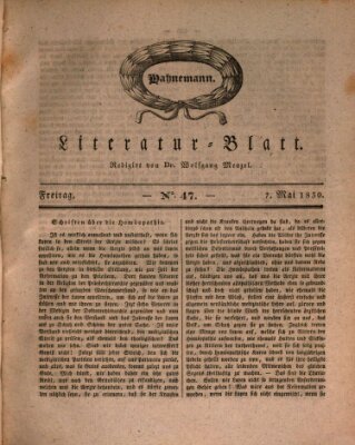 Morgenblatt für gebildete Stände. Literatur-Blatt (Morgenblatt für gebildete Stände) Freitag 7. Mai 1830