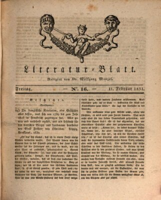 Morgenblatt für gebildete Stände. Literatur-Blatt (Morgenblatt für gebildete Stände) Freitag 11. Februar 1831