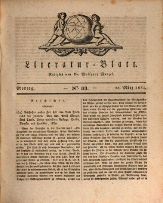 Morgenblatt für gebildete Stände. Literatur-Blatt (Morgenblatt für gebildete Stände) Montag 28. März 1831