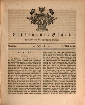 Morgenblatt für gebildete Stände. Literatur-Blatt (Morgenblatt für gebildete Stände) Freitag 6. Mai 1831