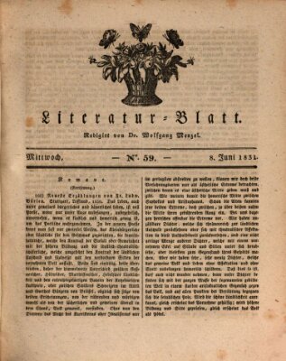 Morgenblatt für gebildete Stände. Literatur-Blatt (Morgenblatt für gebildete Stände) Mittwoch 8. Juni 1831