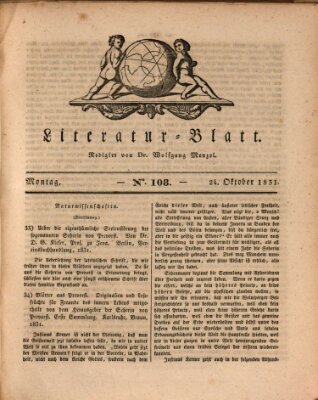 Morgenblatt für gebildete Stände. Literatur-Blatt (Morgenblatt für gebildete Stände) Montag 24. Oktober 1831