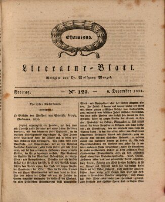 Morgenblatt für gebildete Stände. Literatur-Blatt (Morgenblatt für gebildete Stände) Freitag 9. Dezember 1831