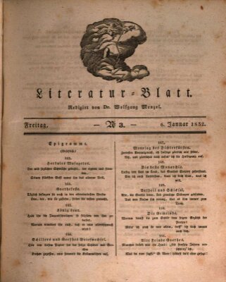 Morgenblatt für gebildete Stände. Literatur-Blatt (Morgenblatt für gebildete Stände) Freitag 6. Januar 1832