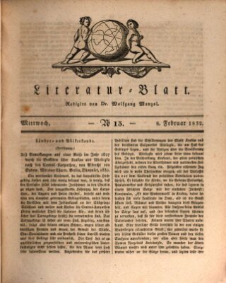 Morgenblatt für gebildete Stände. Literatur-Blatt (Morgenblatt für gebildete Stände) Mittwoch 8. Februar 1832