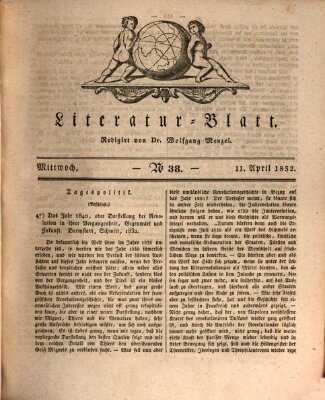 Morgenblatt für gebildete Stände. Literatur-Blatt (Morgenblatt für gebildete Stände) Mittwoch 11. April 1832