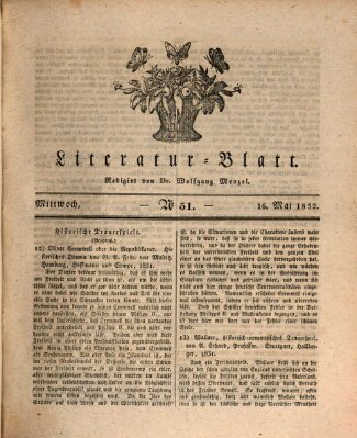 Morgenblatt für gebildete Stände. Literatur-Blatt (Morgenblatt für gebildete Stände) Mittwoch 16. Mai 1832