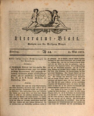 Morgenblatt für gebildete Stände. Literatur-Blatt (Morgenblatt für gebildete Stände) Freitag 25. Mai 1832