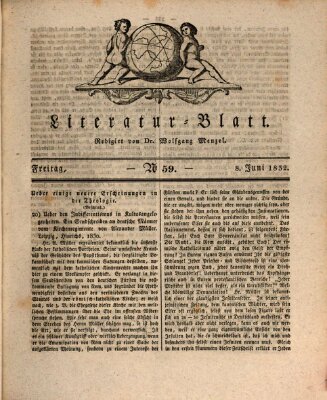 Morgenblatt für gebildete Stände. Literatur-Blatt (Morgenblatt für gebildete Stände) Freitag 8. Juni 1832