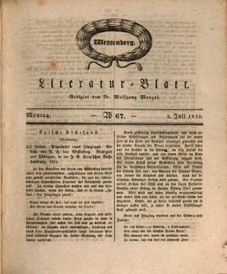 Morgenblatt für gebildete Stände. Literatur-Blatt (Morgenblatt für gebildete Stände) Montag 2. Juli 1832