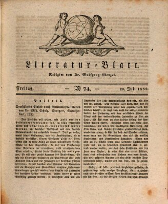 Morgenblatt für gebildete Stände. Literatur-Blatt (Morgenblatt für gebildete Stände) Freitag 20. Juli 1832