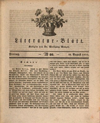 Morgenblatt für gebildete Stände. Literatur-Blatt (Morgenblatt für gebildete Stände) Freitag 24. August 1832