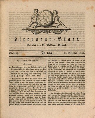 Morgenblatt für gebildete Stände. Literatur-Blatt (Morgenblatt für gebildete Stände) Freitag 12. Oktober 1832