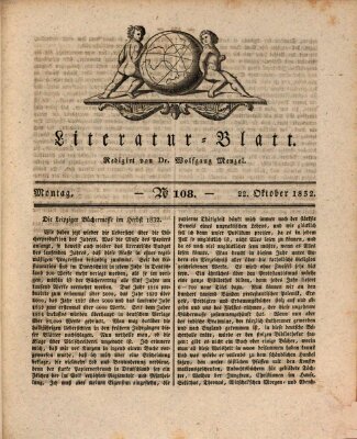 Morgenblatt für gebildete Stände. Literatur-Blatt (Morgenblatt für gebildete Stände) Montag 22. Oktober 1832