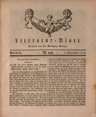 Morgenblatt für gebildete Stände. Literatur-Blatt (Morgenblatt für gebildete Stände) Mittwoch 5. Dezember 1832