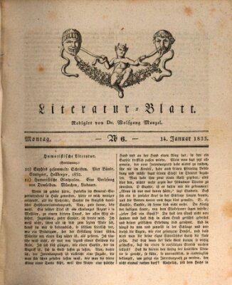 Morgenblatt für gebildete Stände. Literatur-Blatt (Morgenblatt für gebildete Stände) Montag 14. Januar 1833