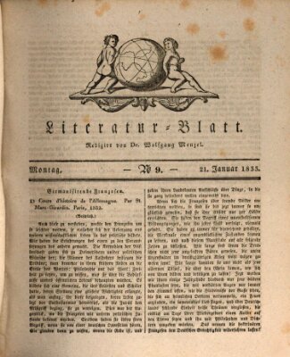 Morgenblatt für gebildete Stände. Literatur-Blatt (Morgenblatt für gebildete Stände) Montag 21. Januar 1833