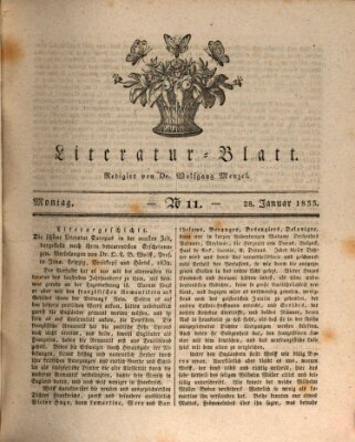 Morgenblatt für gebildete Stände. Literatur-Blatt (Morgenblatt für gebildete Stände) Montag 28. Januar 1833