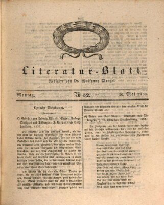 Morgenblatt für gebildete Stände. Literatur-Blatt (Morgenblatt für gebildete Stände) Montag 20. Mai 1833