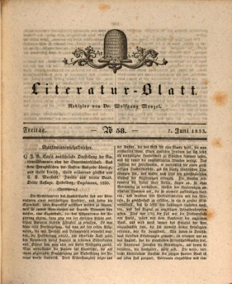 Morgenblatt für gebildete Stände. Literatur-Blatt (Morgenblatt für gebildete Stände) Freitag 7. Juni 1833