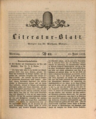 Morgenblatt für gebildete Stände. Literatur-Blatt (Morgenblatt für gebildete Stände) Montag 17. Juni 1833