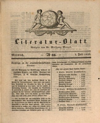 Morgenblatt für gebildete Stände. Literatur-Blatt (Morgenblatt für gebildete Stände) Mittwoch 3. Juli 1833