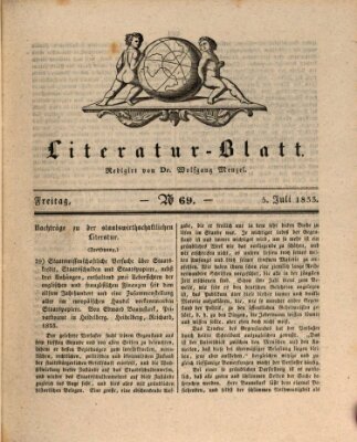 Morgenblatt für gebildete Stände. Literatur-Blatt (Morgenblatt für gebildete Stände) Freitag 5. Juli 1833